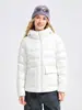 Chaqueta con capucha de plumón de pato blanco al 90% hecha a medida con forro de grafeno para retención del calor, personalización OEM basada en tus diseños y muestras