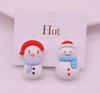 Pendientes de clip para orejas sin agujeros para niñas, aretes falsos navideños para niñas, aretes de princesas con dibujos animados