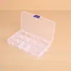 Caja Vacía Pequeña sin Inserto de 15 Compartimentos de Plástico Transparente para Almacenamiento de Joyería Caja de Medicamentos Caja de Almacenamiento para Cosméticos Agujas e Hilo Suministros de Pesca
