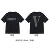 Nova camiseta VLONE JERRY Big V Smoke reflexiva solta de manga curta com flor de cerejeira para homens e mulheres, camiseta de casal de marca de rua, verão