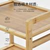 Comércio exterior transfronteiriço cesta de armazenamento de lavanderia de bambu tecido de banheiro cesta de armazenamento de classificação de camada dupla cesta de roupa dobrável quadrada