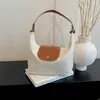 Bolso de axila retro de patchwork de nailon y cuero estilo coreano, un bolso de hombro tipo tote casual de gran capacidad, un bolso de mano simple y versátil para el trabajo