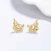 Brincos de Prata 925 com Pedra da Lua para Mulheres, Brincos de Concha, Luxo Acessível, Joias de Alto Padrão, Design de Nicho, Brincos da Moda do Instagram