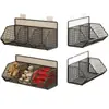 Caja de Almacenamiento de Jengibre y Ajo Estante de Cocina, Cesta Colgante de Jengibre y Ajo sin Taladro, Cesta de Especias Montada en la Pared, Gadget de Cocina
