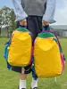 Transfronteiriço 2025 Novo Estilo Costura Cor Contrastante Impermeável Unissex Mochila Mochila Bolsa para Notebook Bolsa de Viagem