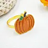 Decoración de Mesa Restaurante Occidental Amazon Calabaza de Halloween Anillo para Servilleta Hebilla de Servilleta Anillo para Servilletas de Papel Anillo de Tela