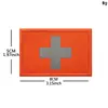 Emblema da Cruz Vermelha Patch de Primeiros Socorros Médicos Ir Refletivo Gravado a Laser Patch de Tecido Bordado Bandeira Suíça Patch de Velcro