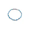 Las Olas Son Hermosas~ Pulsera Cuadrada de Circonita Azul Marino, Lujo Ligero y Sensación de Alta Gama, Joyería de Mano Fresca, Dulce y Exquisita