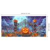 Banner de Halloween Tela Fluorescente para Colgar en la Puerta del Garaje para Celebrar la Noche de Halloween Decoración de Fiesta Tela de Fondo Dropshipping