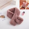 Bufanda de peluche de conejo para hombre y mujer, bufanda gruesa para invierno, bufanda versátil, orejeras, protección para los oídos, bufanda cálida para montar al aire libre, venta al por mayor en stock