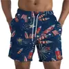 Pantalones cortos de verano nuevos para hombre transfronterizos con estampado digital 3D, pantalones casuales rectos para la playa, fabricantes de origen