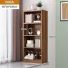 Estantería de madera maciza de pie y estante de almacenamiento, mueble de almacenamiento integrado para sala de estar infantil, mueble de almacenamiento para el hogar de varias capas, estantería contra la pared