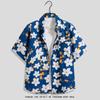 Camisa de Manga Corta Estampada Divertida Estilo Graffiti Ins Marca de Moda Hip-Hop Manga Media Holgada Casual Camisa Hawaiana para Hombre