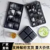 Molde para cubitos de hielo de grado alimenticio con tapa, charola de hielo de silicona, molde para hacer hielo, máquina de hielo cuadrada, molde para bolas de hielo para cócteles