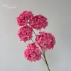 Flores Florecientes en Tonos Rojo Rosa, Flores Artificiales de Seda, Ramilletes de Mano, Decoraciones para Escenas de Boda, Arreglos Florales