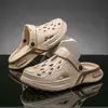 Sapatos masculinos com buracos EVA para uso externo, chinelos, sandálias masculinas antiderrapantes de verão Baotou, sapatos de sola grossa, sapatos para atividades ao ar livre