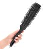 Peine de Tubo de Aluminio Negro con Cerdas de Jabalí, Peine Rodillo de Estilizado Cerámico Resistente a Altas Temperaturas, Peine Rodillo Texturizador para Fleco de Aire, Peine Rodillo Cilíndrico para Rizos