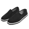 Zapatos casuales para hombre estilo Pekín antiguo, adecuados para primavera y otoño, con suela multicapa, antideslizantes, ligeros y fáciles de poner, perfectos para el trabajo y el ocio, en color negro
