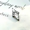 Pendientes serie tinta negra de aleación de titanio F-136, rosca interna de titanio G23, anillos de labio de circonita cúbica, joyería para piercing