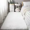 Alfombra Popular de Estilo Escandinavo para Sala de Estar, Alfombrilla para Mesa de Café en Casa, Alfombra de Piso de Pelo Largo para Dormitorio, Manta de Cama Linda Completa