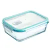 Tazón de Vidrio con Tapa, Lonchera Apta para Microondas, Recipiente Sellado para Conservar Frescura para Trabajadores de Oficina, Lonchera Bento, Caja Pequeña para Porcionar Arroz