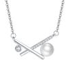 Collar de perlas de transmutación de plata esterlina S925. Diseño de collar de nicho de lujo ligero con incrustaciones de diamantes de alta calidad. Cadena de clavícula de alta calidad.
