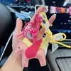 Chaveiro de Couro Pegasus para Carro da Moda com Laço de Corda Trançada Personalizado, Decoração Criativa de Bolsa Ano do Cavalo