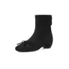 Botas de camurça ankle boot femininas ZHR, nova coleção outono/inverno 2026, botas elásticas retrô, botas meia Melard, botas ankle boot estilo balé