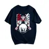 Nueva Camiseta de Manga Corta Casual Deportiva Periférica de Animación de Gigante de Ataque a los Titanes