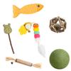 Juguetes para Gatos Palo Divertido para Gatos Catnip Polygonum Knockwood Fruta de Agalla de Insecto Auto-Hei-Hei-Hei Explosiones Popular Rascador para Gatos Suministros Resistentes a Mordidas