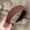Diadema de Lana Esponjosa de Cabeza Ancha para Otoño e Invierno, Tejida de Corona Alta, Gama Alta, Blanqueadora, Versátil, Accesorios para el Cabello con Pasador para Mujer