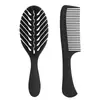Nuevo Peine de Costillas Hueco Transfronterizo, Peine de Masaje Ovalado para el Cabello, Peine Suave de Cerdas para Dar Volumen y Peinar, Peine Redondo de Puntas para Alisar el Cabello