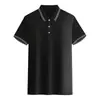 Verano 2023 nueva camisa polo con cuello mao para hombre, casual de negocios, manga corta, juvenil, color liso, Paul fábrica al por mayor