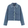 Z Estilo Europeu e Americano Transfronteiriço 2026 Nova Moda Atacado Roupas Femininas Jaqueta Jeans Versátil Estilosa 4001056