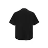 Yidao Vintage 2026 Verano Nuevo Estilo Americano Moderno Diseño Plisado Holgada Casual Color Sólido Manga Corta Camiseta para Hombre