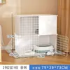 Jaula para Gatos para Uso en Casa, Interior, Puede Albergar una Caja de Arena para Gatos, Casa para Gatos, Espacio Grande para Gatos, Nido para Gatos en Balcón, Ensamblaje de Tres Niveles