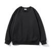 Sudadera Redonda de 350 g para Hombre, Manga Larga, Algodón Suave, Anti-Pilling, Color Sólido, Uniforme de Equipo, Ropa de Trabajo, con Logo Impreso y Bordado