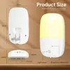 Luz de Noche Enchufable con Regulación Continua y Enchufe Plegable, Lámpara LED Controlada por Luz, Lámpara de Terapia de Luz Roja de 670nm