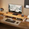 Soporte para monitor de computadora de escritorio, soporte para pantalla, organizador de escritorio de oficina, esencial para estación de trabajo, estante de almacenamiento y organización