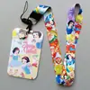Set de Tarjetas de Autobús y Metro de Dibujos Animados Funda Protectora Estudiante Lindo Lanyard Largo dsn Princesa Sirena Alicia