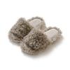Pantuflas Peludas Transfronterizas Amazon Ins Otoño e Invierno Pantuflas Rizadas Abiertas Pantuflas de Algodón para Casa Pantuflas de Felpa para Mujer