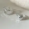Anillo Doble Capa Escamas de Pez Brillantes para Mujer, Moda Geométrica Versátil Diseño de Nicho Anillo Abierto, Anillo Sencillo y Único para el Dedo Índice