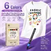 Pluma Textil para Tela Pluma de Color para Graffiti DIY en Camisetas Bolígrafo Marcador Impermeable que No se Desvanece Pintado a Mano para Ropa Bolsas de Lona