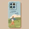 Capa de Celular de Verão para Xiaomi 17pro Free Girl 15ultra Silicone 14/13 Cordão civi4/3 Capa