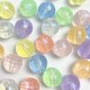 Contas redondas de terra de superfície cortada de 16mm, flash fino, pó de cebola, sereia, faça você mesmo, pulseira feita à mão, material para miçangas, acessórios para joias