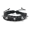 4 Peças de Novas Pulseiras de Corrente Estilo Punk Europeu e Americano para Homens, Pulseiras de Pulso com Rebites de Motocicleta Cool e Estilosas, Transfronteiriço