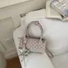 2026 Verano Nuevo Estilo Coreano Bolso Sencillo de Lunares Bolso Cruzado Elegante para Mujer Bolso de Mano de Moda Bolso Cilíndrico