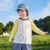 Camiseta de Niño Estilo Verano Delgado Top de Verano Infantil Nuevo Modelo de Verano 2026 Cubierta de Protección Solar de Manga Larga para Niño Camisa de Aire Acondicionado