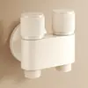 Válvula de Ángulo de Doble Salida, Blanca, Una Entrada y Dos Salidas, Interruptor Derivador de Tres Vías de Doble Control para Inodoro, Grifo de Lavadora, Transfronterizo