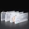 Bolsa de Lápis Impermeável PP Transparente Estudante Puxador Papelaria Lápis Bolsa de Lápis Plástico Desenho Animado Fofo Estéreo Alargada Bolsa de Lápis